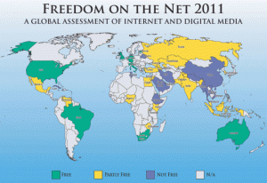 Freedom On The Net 2011 Map
